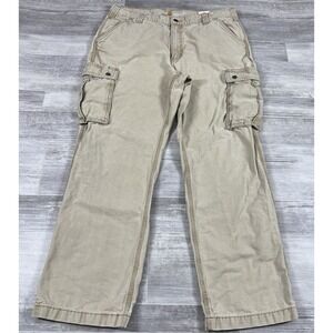 Carhartt‎ Men's 38x32 Relaxed Fit Canvas Cargo Work Pant Beige Color 100272 253